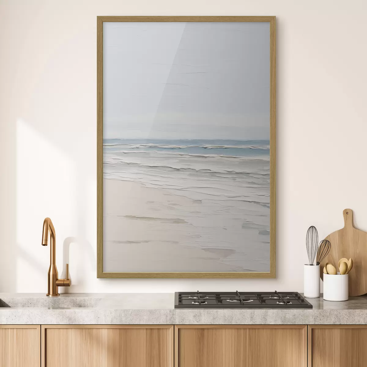 Plakat Minimalistyczne wybrzeże w jasnych odcieniach f49951