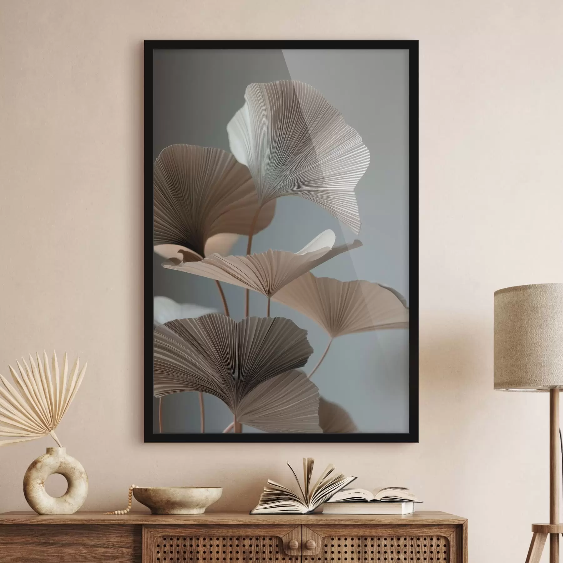 Fototapeta Minimalistyczne liście w kształcie wachlarza f49972