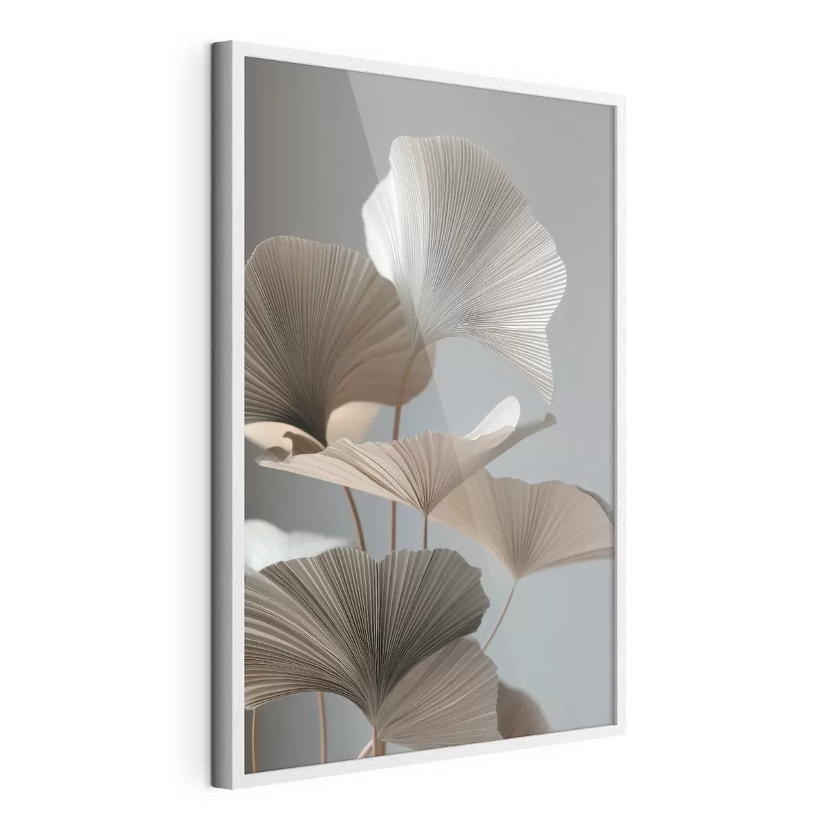 Plakat Minimalistyczne liście w kształcie wachlarza f49972