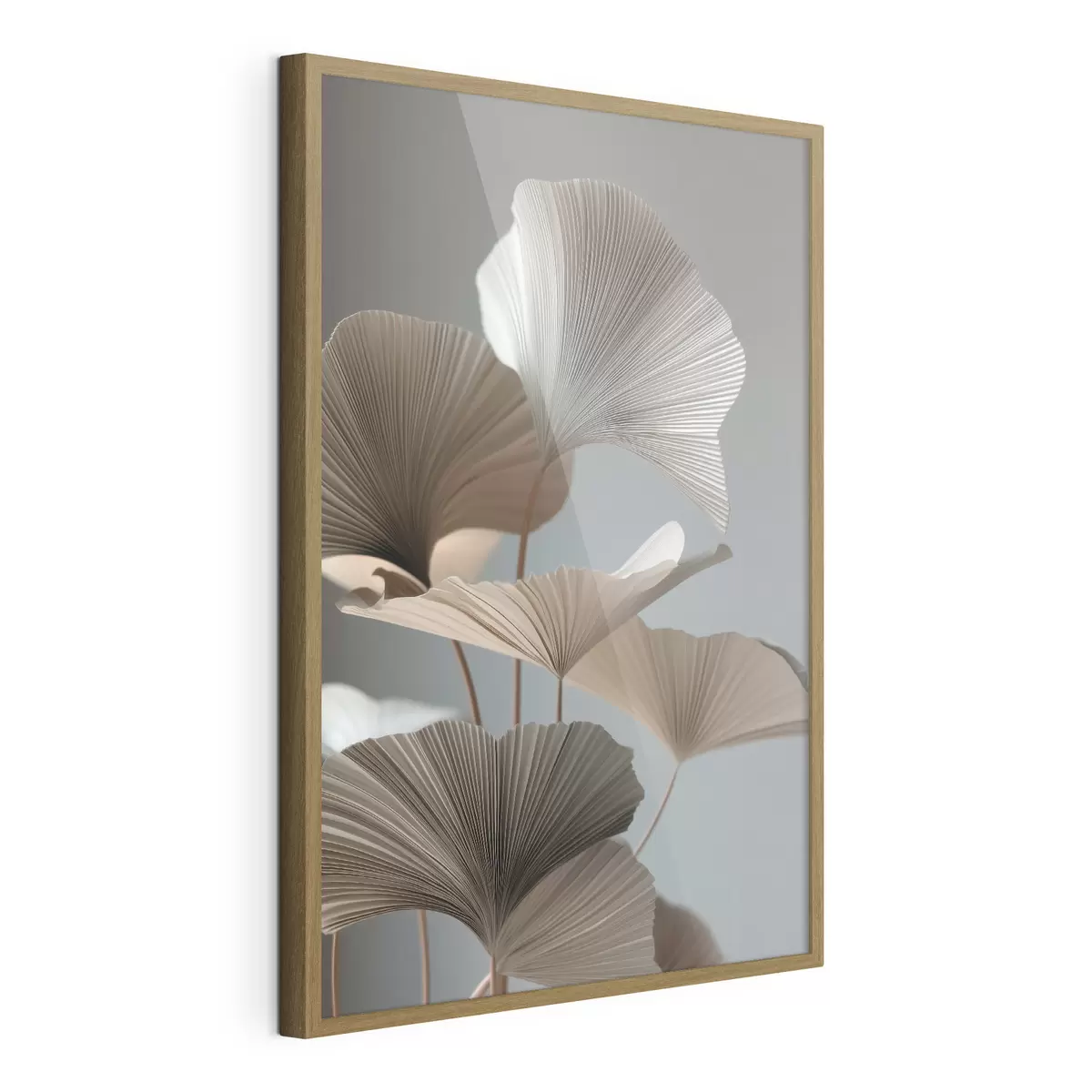 Plakat Minimalistyczne liście w kształcie wachlarza f49972