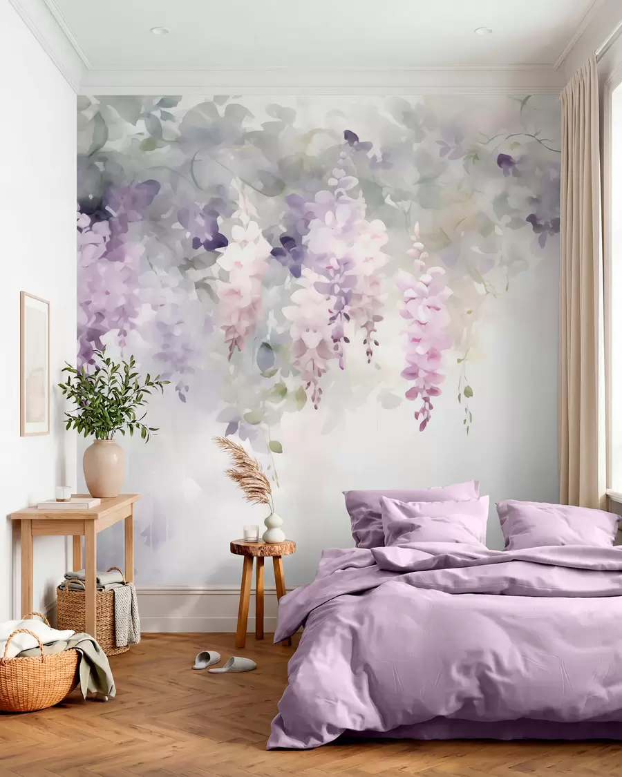 Fototapeta Opadające kwiaty glicynii w05795