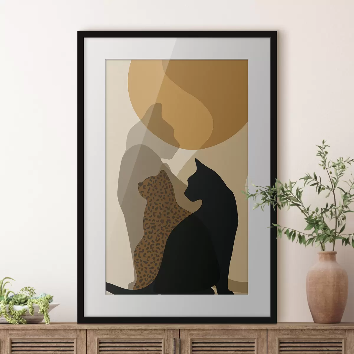 Plakat Cienie kotów f50103