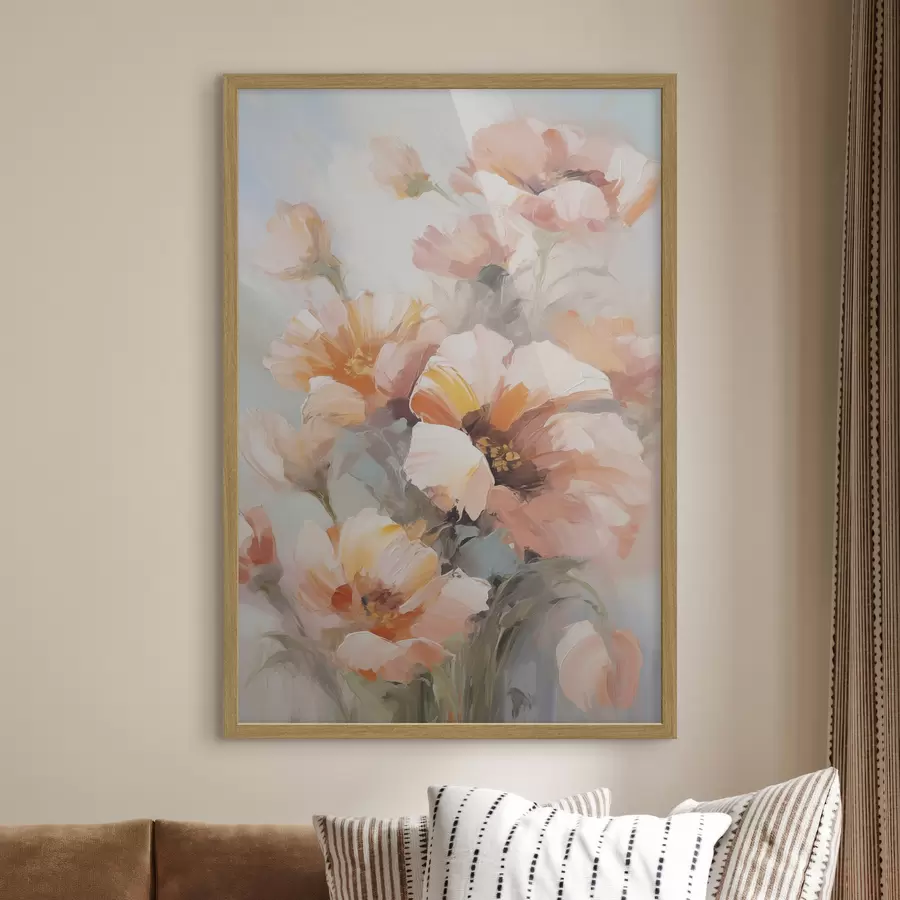 Fototapeta Delikatne kwiaty, imitacja obrazu f50140