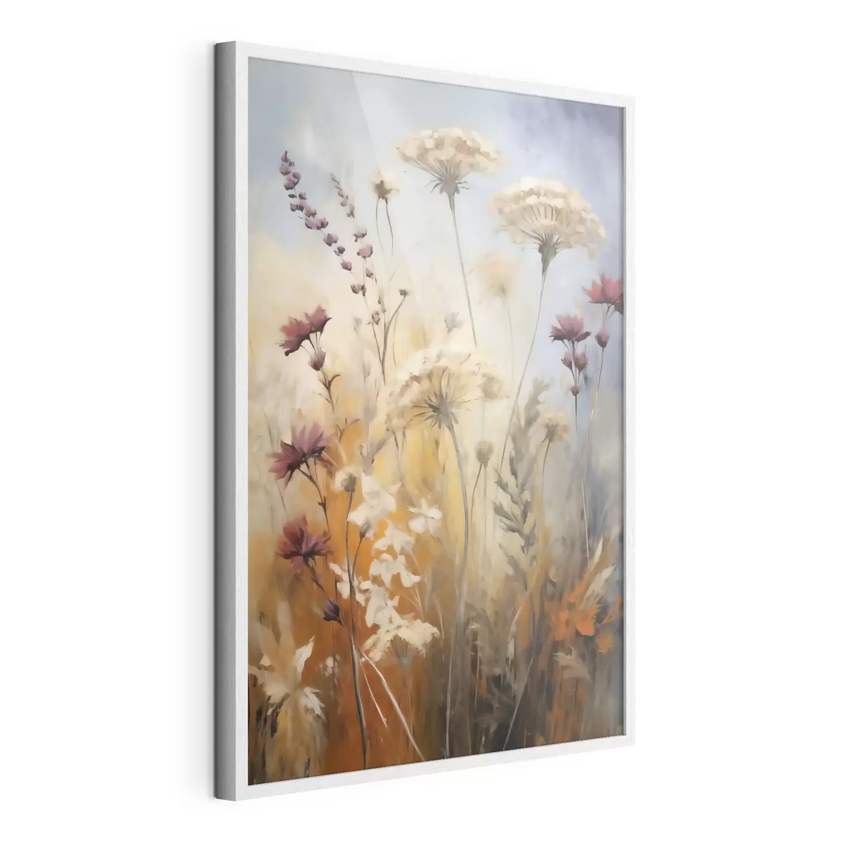 Plakat Łąkowe kwiaty w złotej mgle f50144