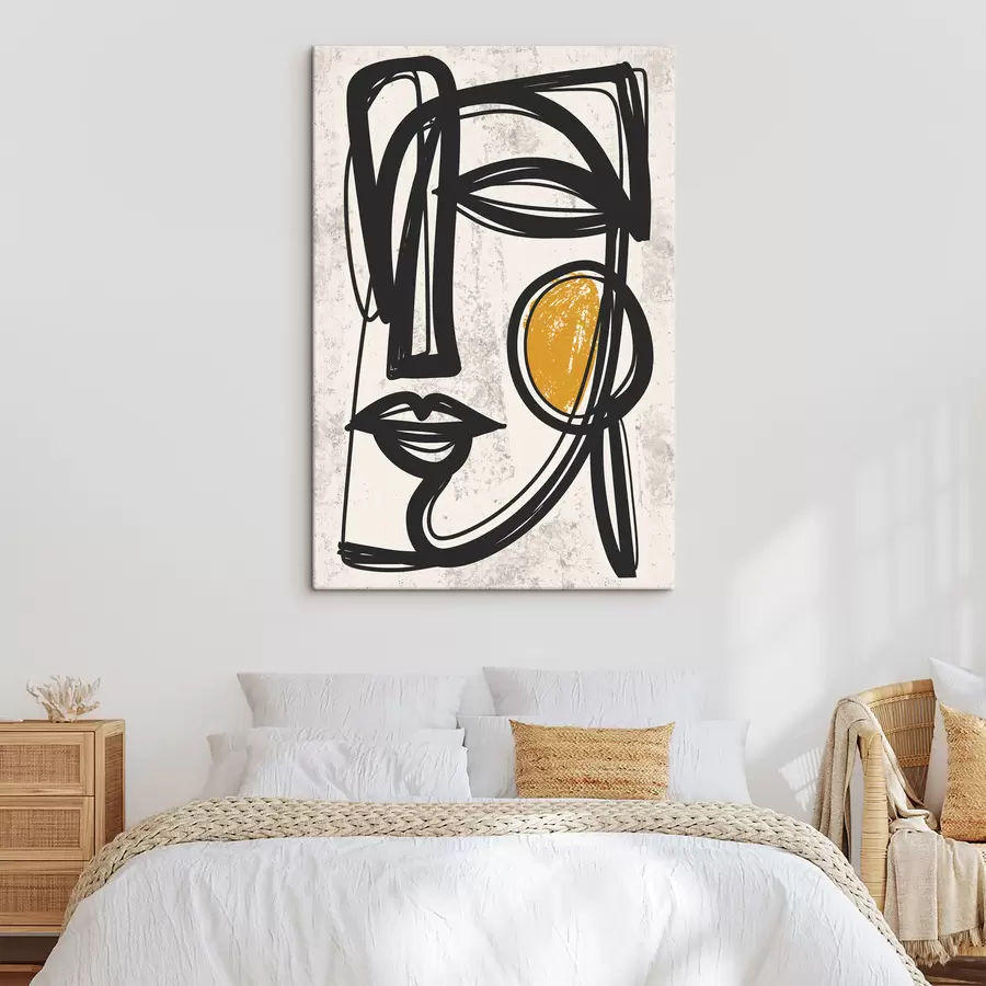 Obraz Minimalistyczny, abstrakcyjny portret s49860