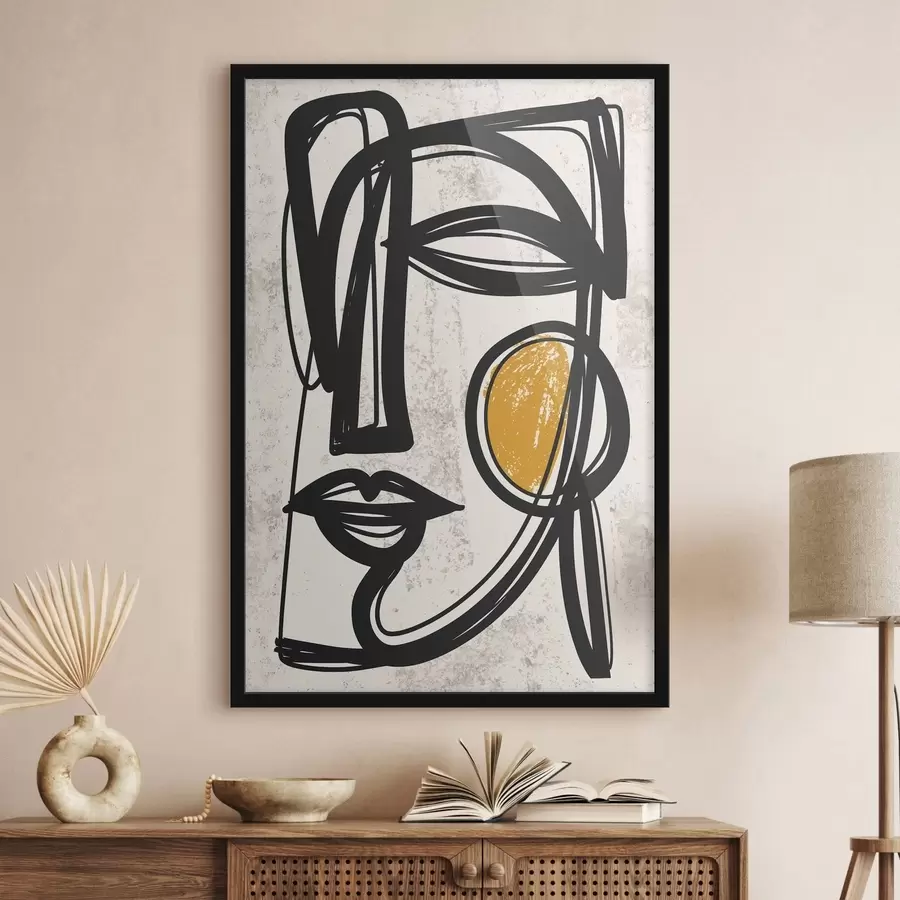 Fototapeta Minimalistyczny, abstrakcyjny portret f49860