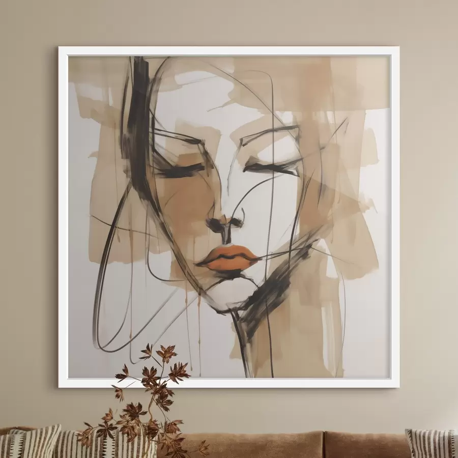 Fototapeta Abstrakcyjny portret kobiety, imitacja obrazu f50185