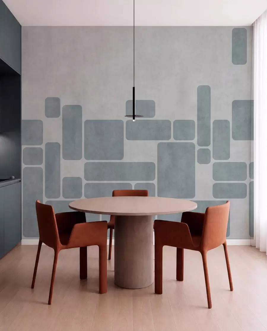 Fototapeta Geometryczny wzór w jasnoniebieskich odcieniach w05141v2