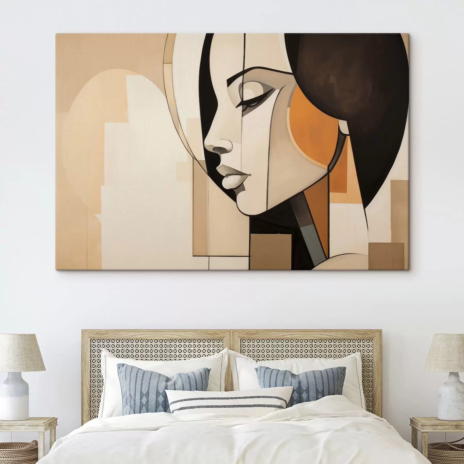 Obraz Portret kobiety w stylu abstrakcyjnym s50252