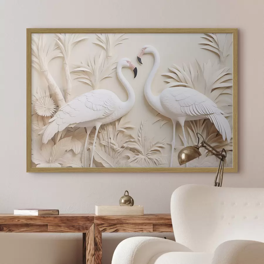 Fototapeta Para białych flamingów f50303