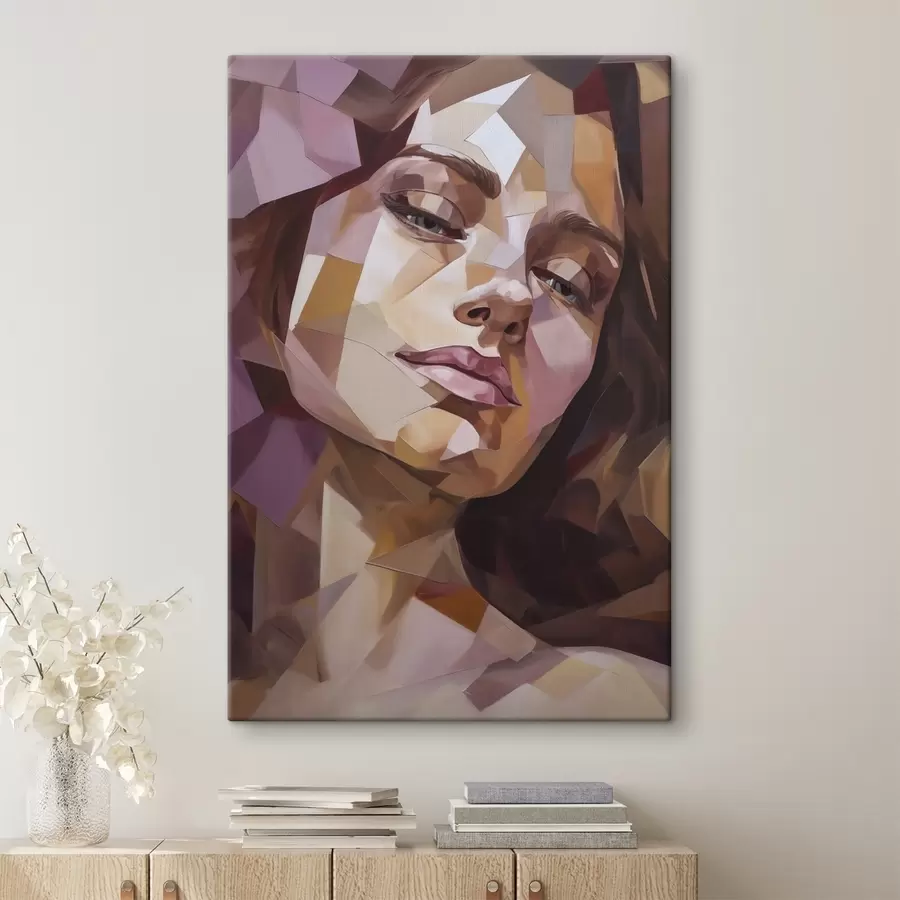 Obraz Abstrakcyjny portret kobiety, imitacja obrazu s50270