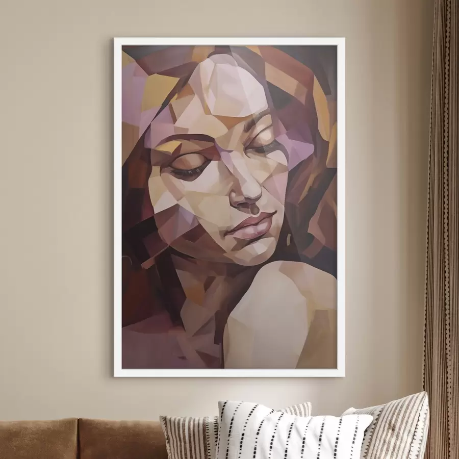 Fototapeta Abstrakcyjny portret kobiety, imitacja obrazu f50271