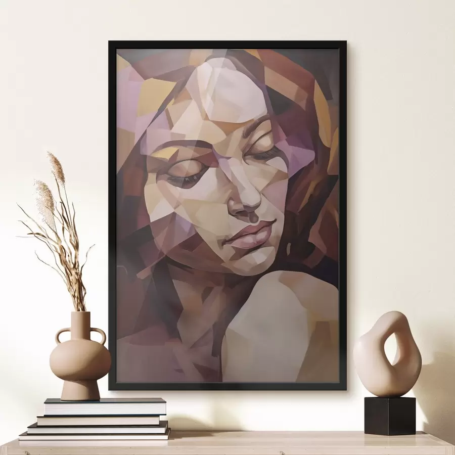 Fototapeta Abstrakcyjny portret kobiety, imitacja obrazu f50271