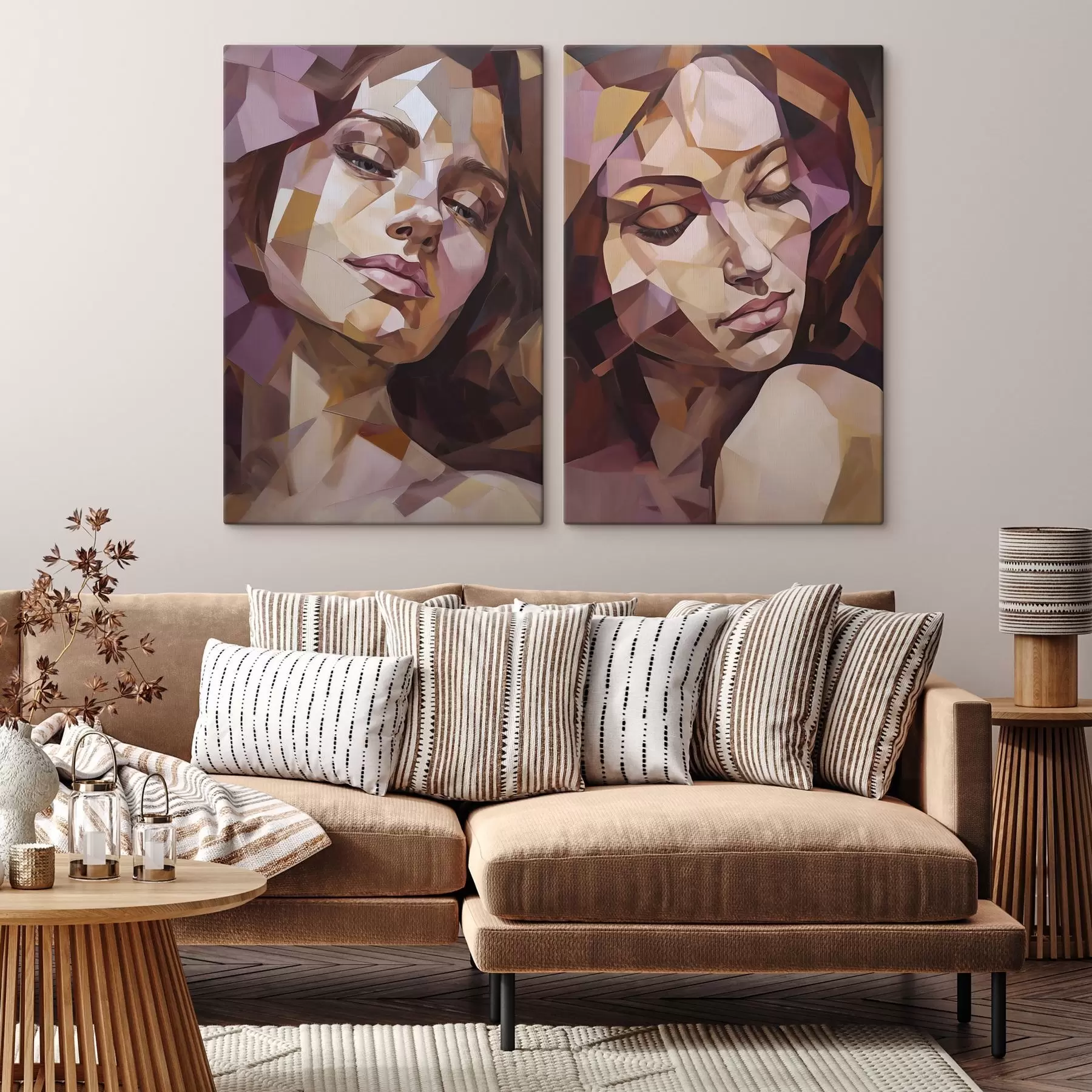 Obraz Abstrakcyjny portret kobiety, imitacja obrazu m30862