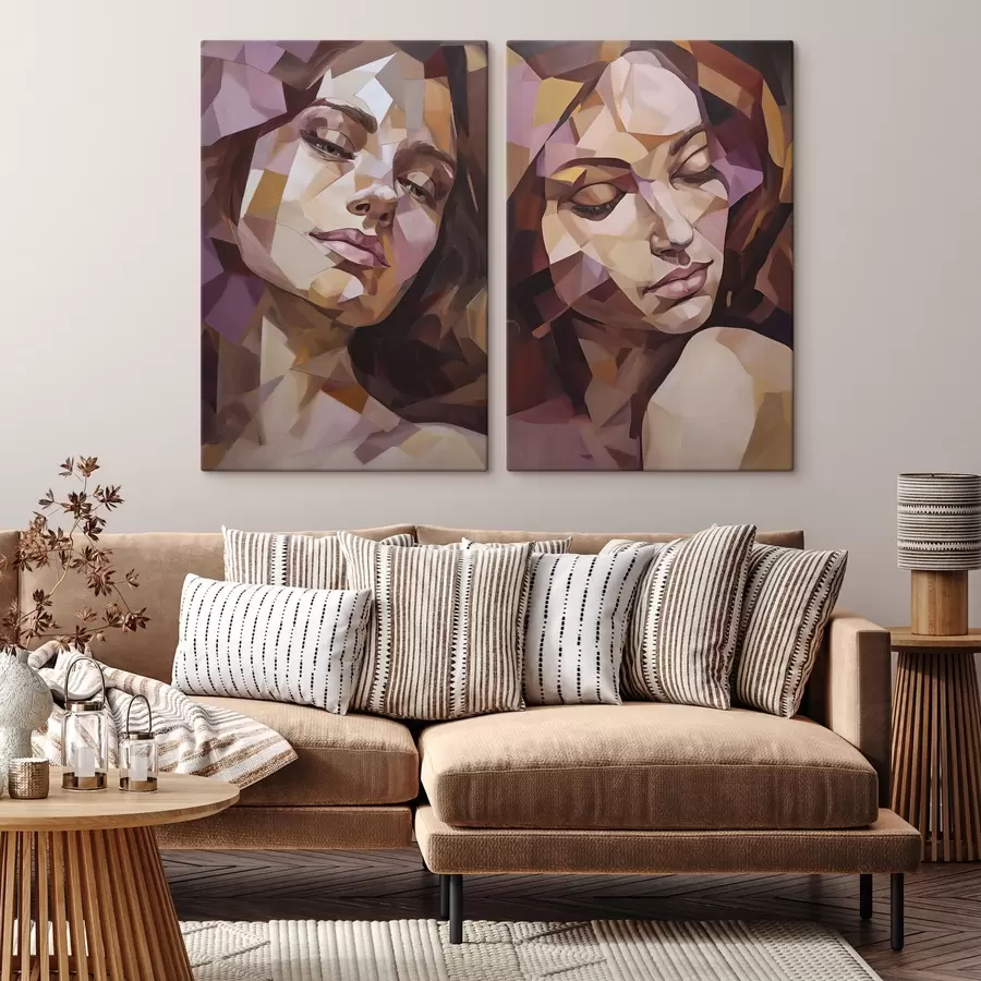 Obraz Abstrakcyjny portret kobiety, imitacja obrazu m30862