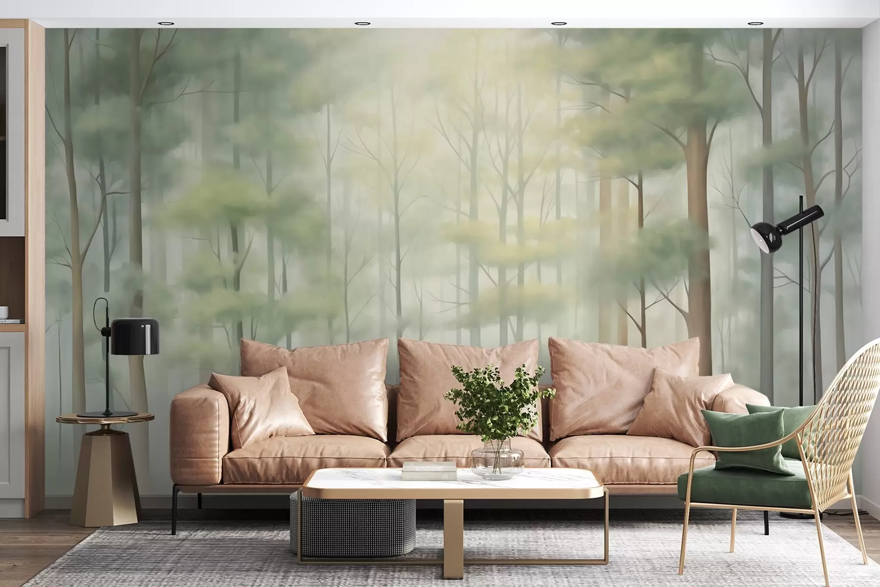 Fototapeta Abstrakcyjny las liściasty w05673