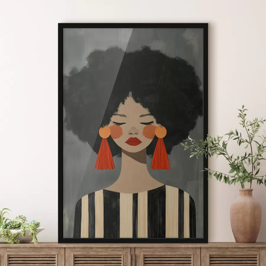 Fototapeta Dziewczyna z afro f50338
