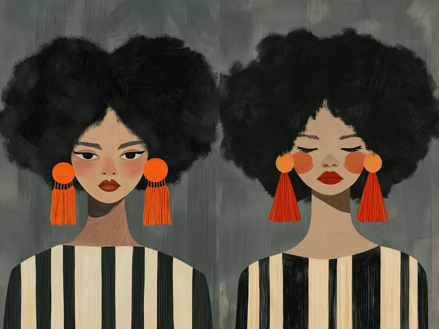Fototapeta Dziewczyny z fryzurami afro m30882