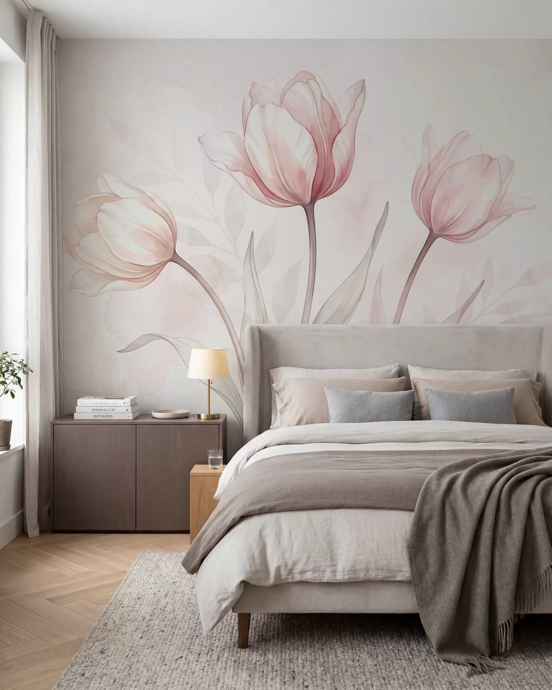 Fototapeta Delikatne tulipany w stylu akwarelowym w10005