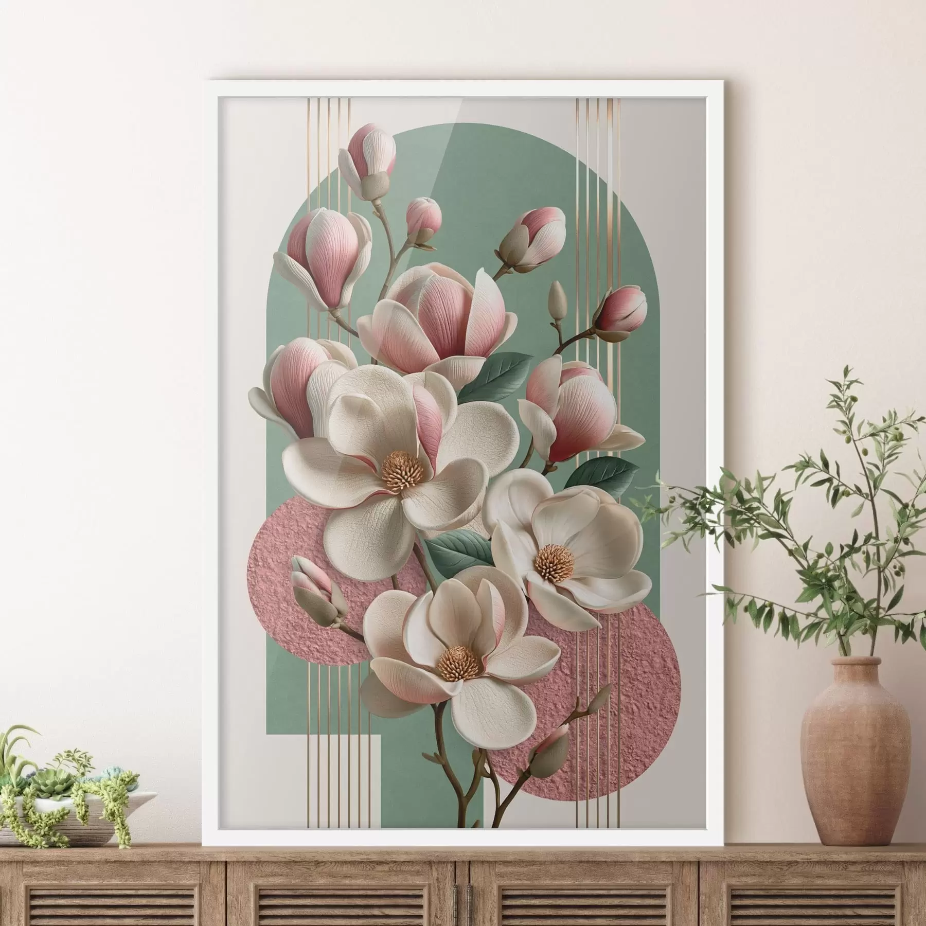 Fototapeta Abstrakcja z motywem magnolii f50167