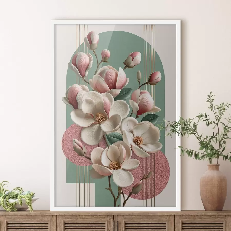 Fototapeta Abstrakcja z motywem magnolii f50167