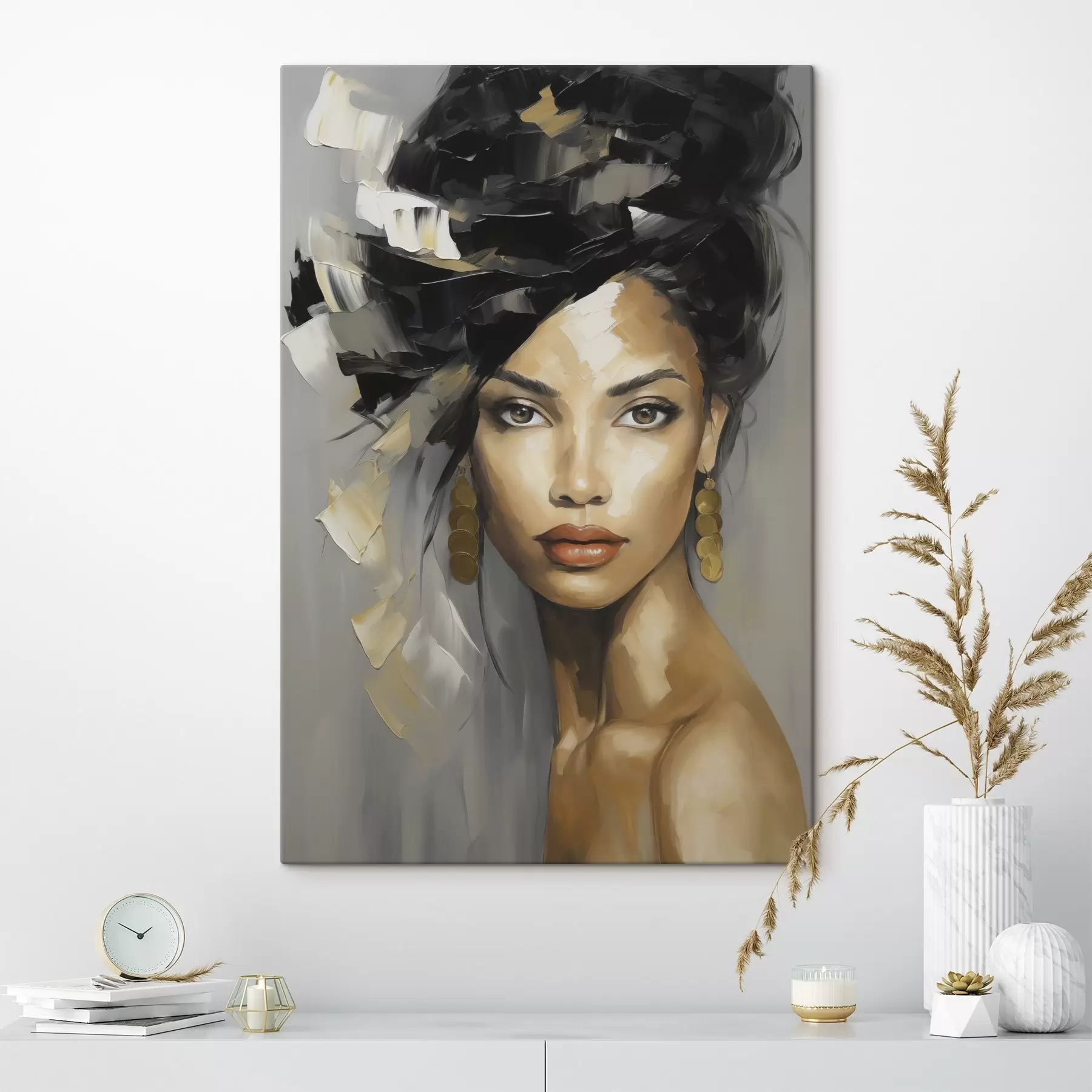 Obraz Abstrakcyjny portret kobiety, imitacja obrazu s50371
