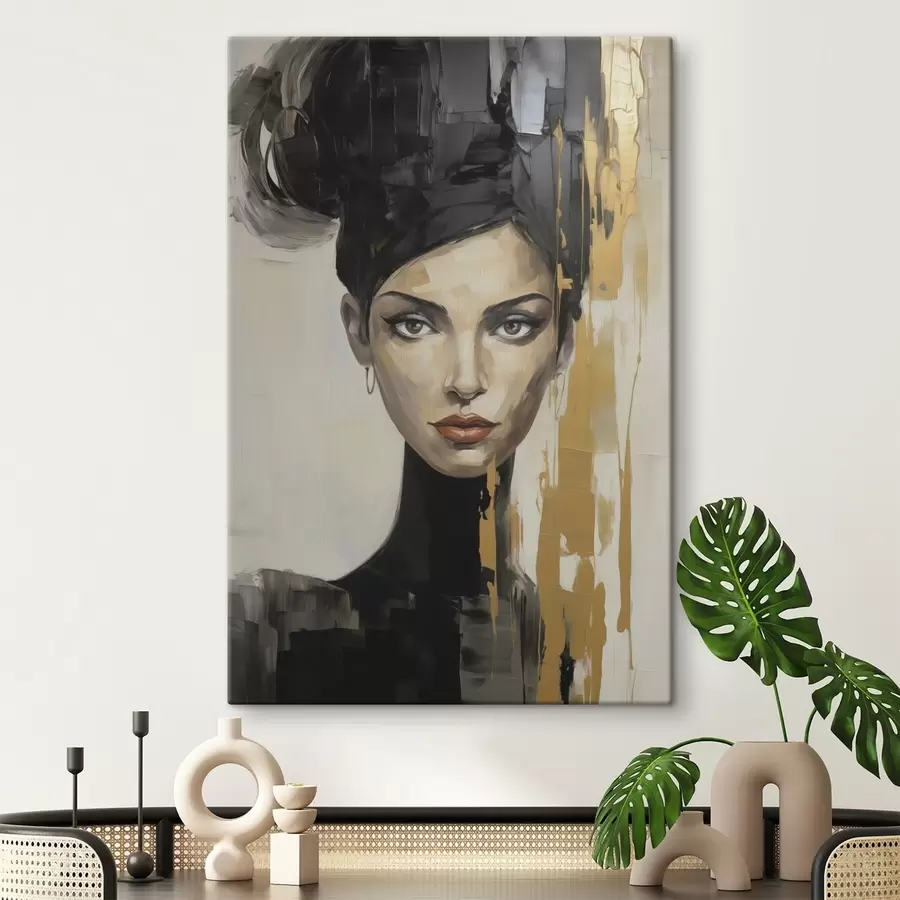 Obraz Abstrakcyjny portret kobiety, imitacja obrazu s50372