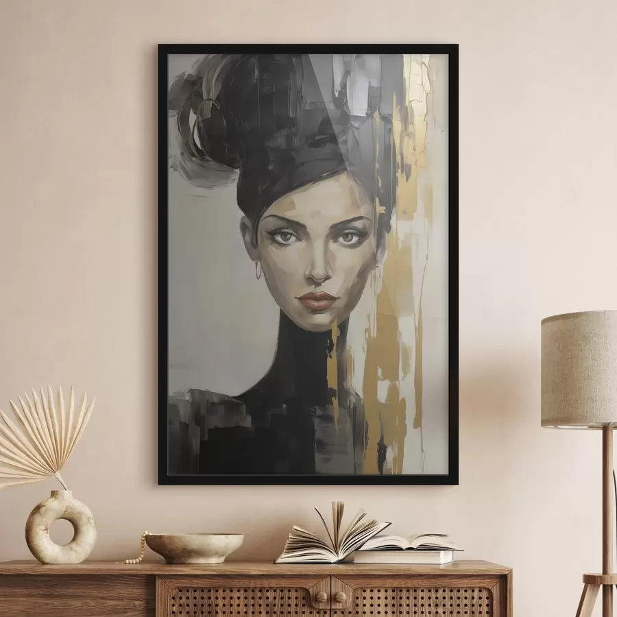 Fototapeta Abstrakcyjny portret kobiety, imitacja obrazu f50372
