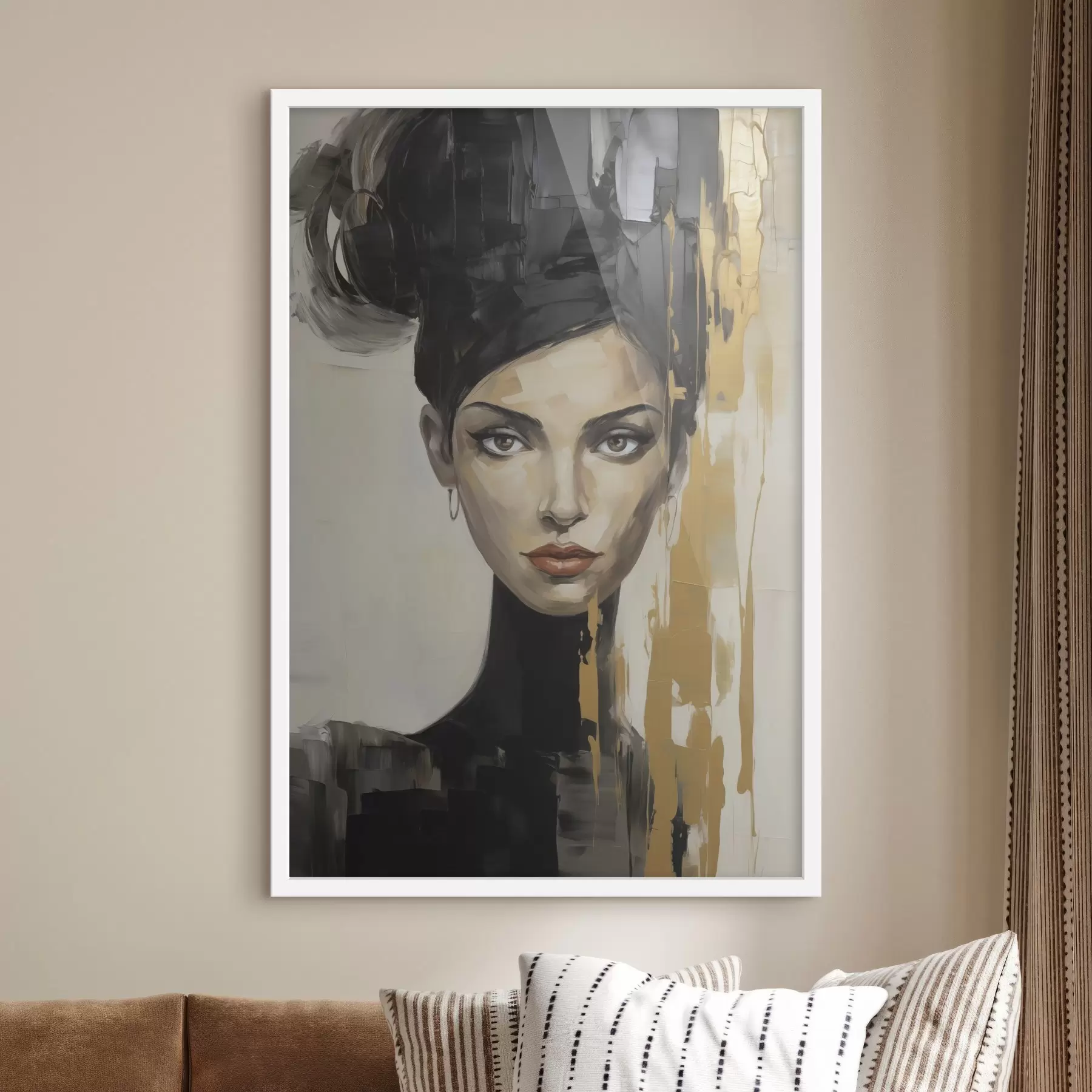 Fototapeta Abstrakcyjny portret kobiety, imitacja obrazu f50372