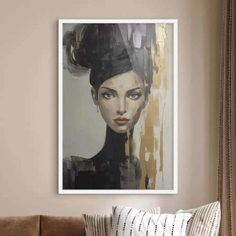 Fototapeta Abstrakcyjny portret kobiety, imitacja obrazu f50372