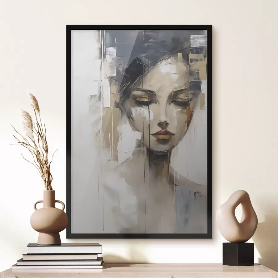 Fototapeta Abstrakcyjna twarz, imitacja obrazu f50377