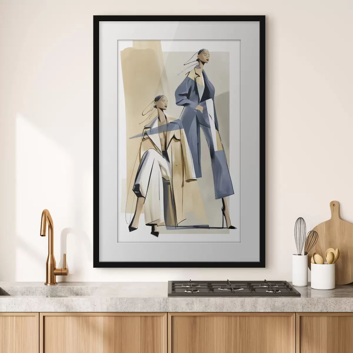 Plakat Kobiety śledzące najnowsze trendy w modzie f50366
