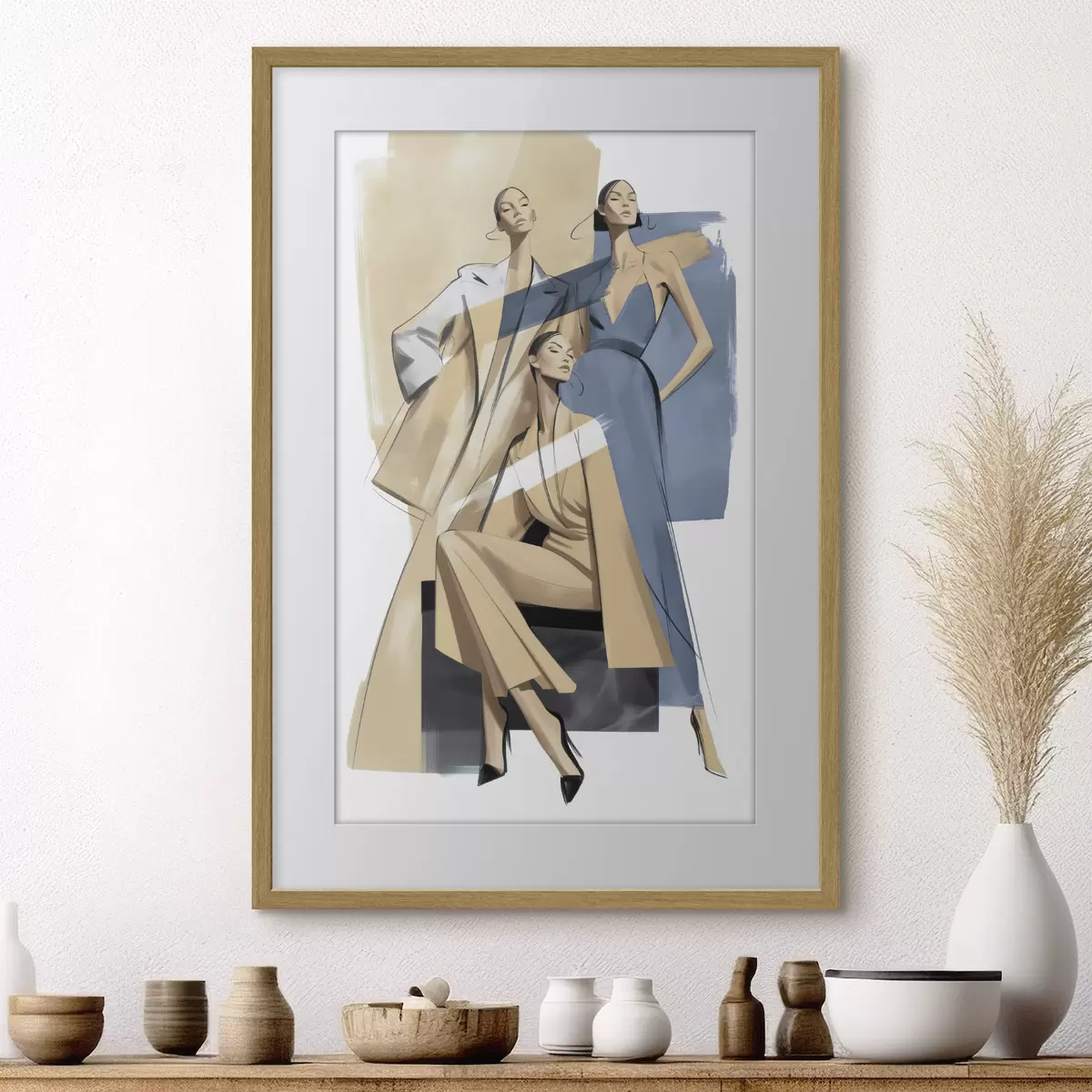 Plakat Kobiety śledzące najnowsze trendy w modzie f50367