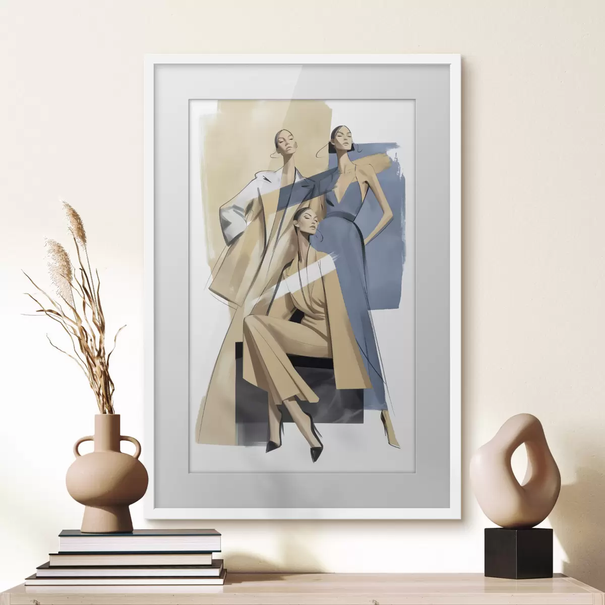 Plakat Kobiety śledzące najnowsze trendy w modzie f50367