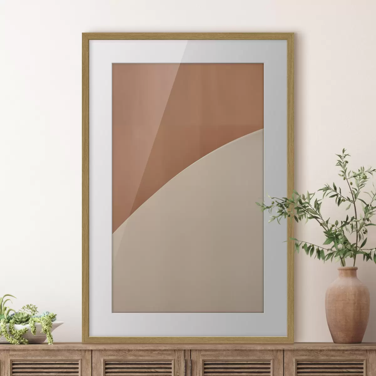 Plakat Geometryczny łuk z terakoty f50393