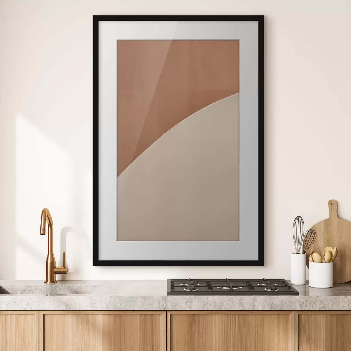 Plakat Geometryczny łuk z terakoty f50393