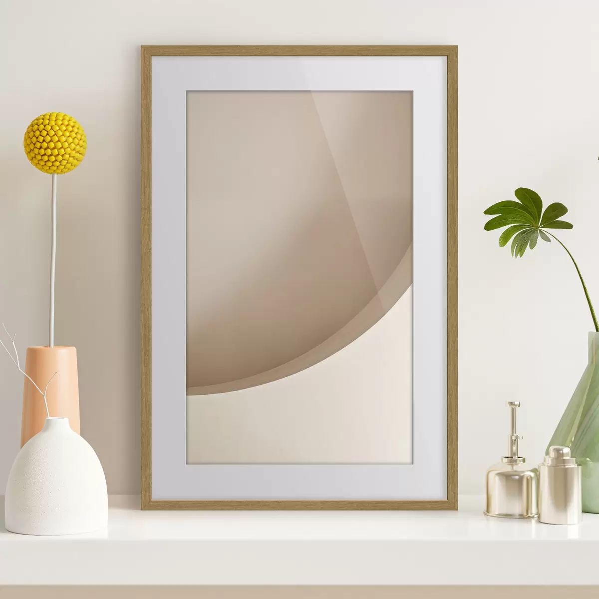 Plakat Piaskowa abstrakcyjna krzywa f50394