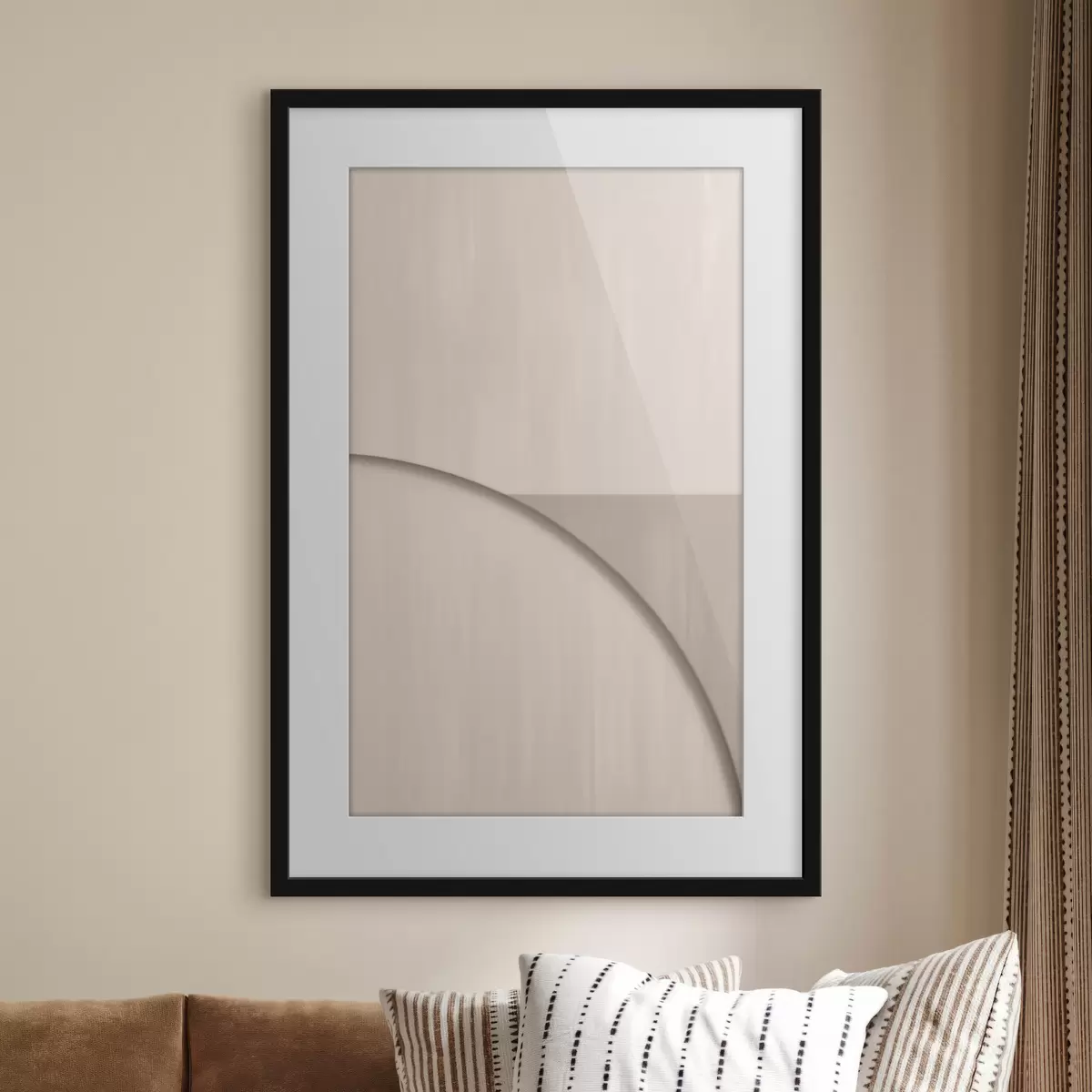 Plakat Minimalistyczna kompozycja w odcieniach beżu f50398