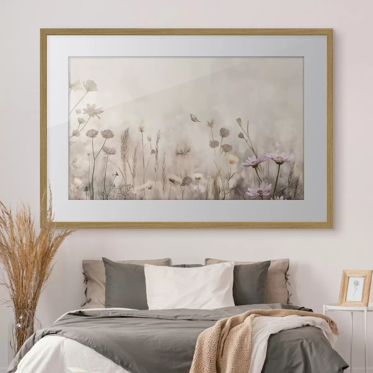 Plakat Delikatna łąka pełna polnych kwiatów f50403