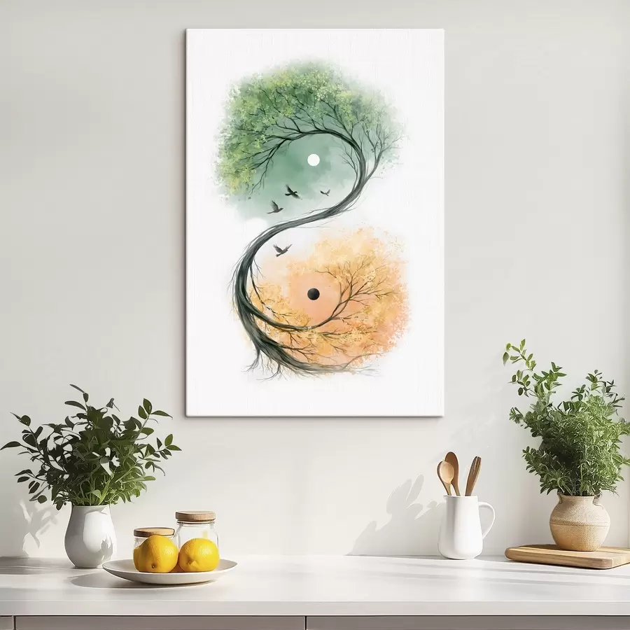 Obraz Drzewo wygięte w kształt symbolu Yin-Yang s50482