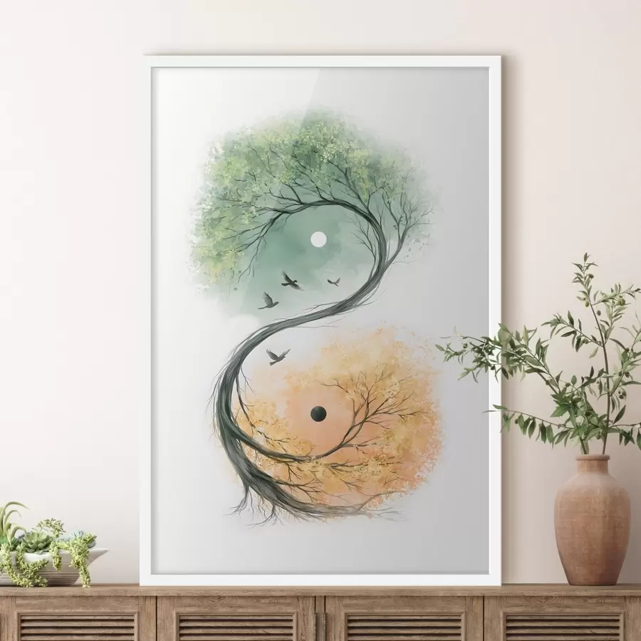 Fototapeta Drzewo wygięte w kształt symbolu Yin-Yang f50482