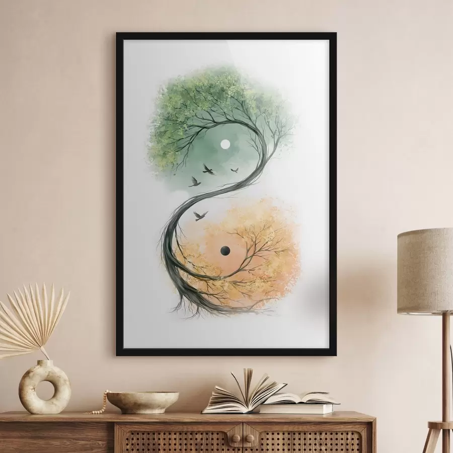 Fototapeta Drzewo wygięte w kształt symbolu Yin-Yang f50482
