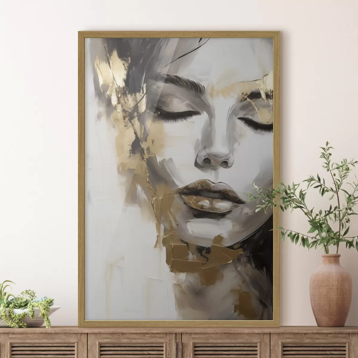 Plakat Abstrakcyjny portret kobiety f50661