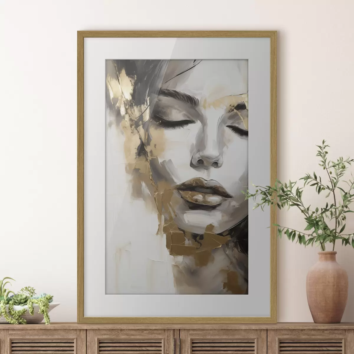 Plakat Abstrakcyjny portret kobiety f50661