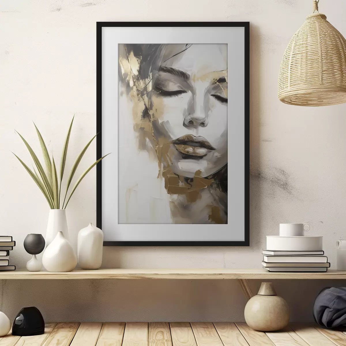 Plakat Abstrakcyjny portret kobiety f50661