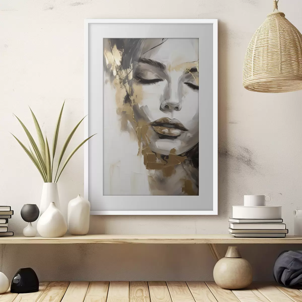 Plakat Abstrakcyjny portret kobiety f50661