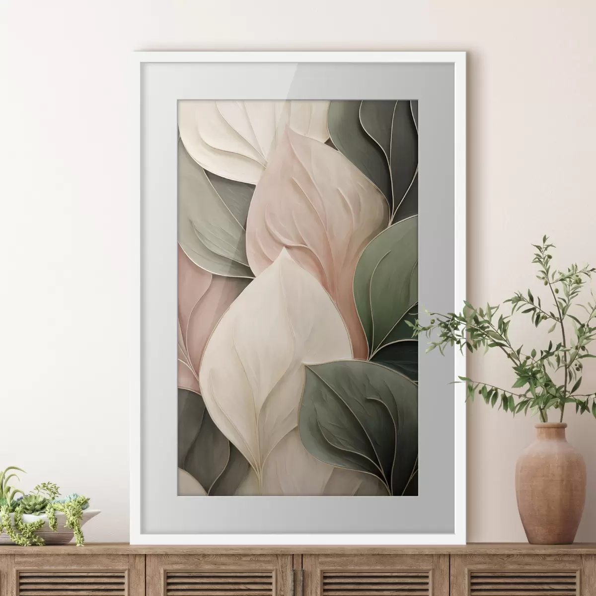 Plakat Stylizowane liście f50668