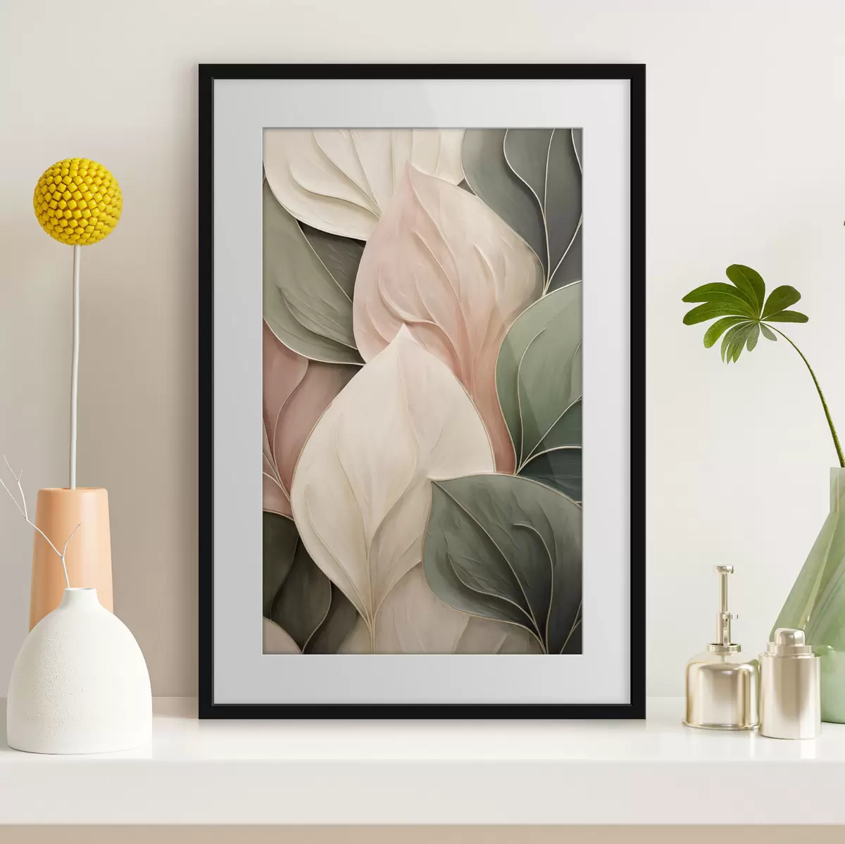 Plakat Stylizowane liście f50668