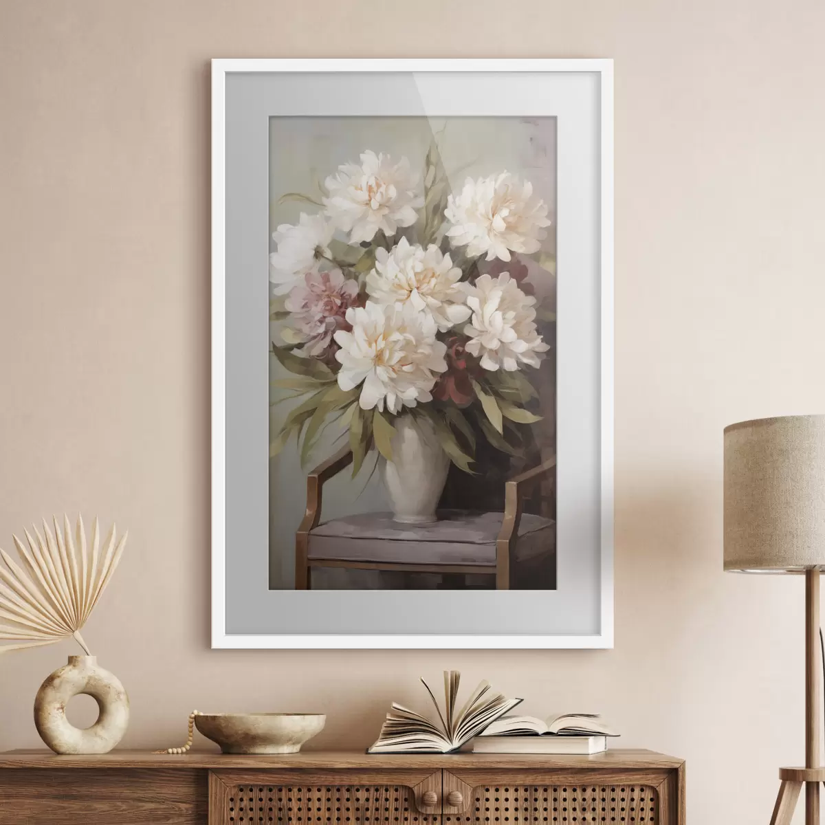 Plakat Bukiet kwiatów w wazonie, imitacja obrazu f50677