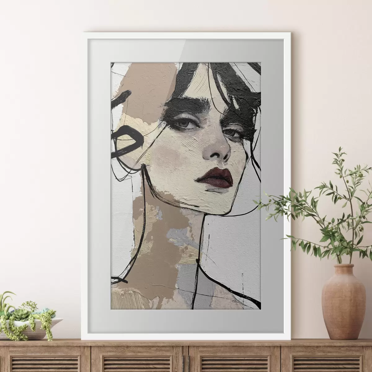 Plakat Abstrakcyjny portret kobiety f50569